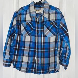 XS (4-5) Cherokee Blue and Black button down
